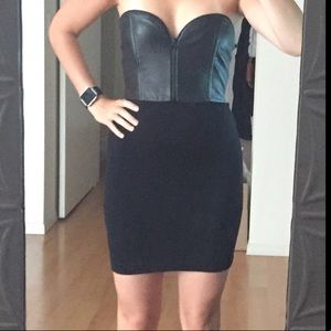 Alice + Olivia Black Bustier Dress Sz 4